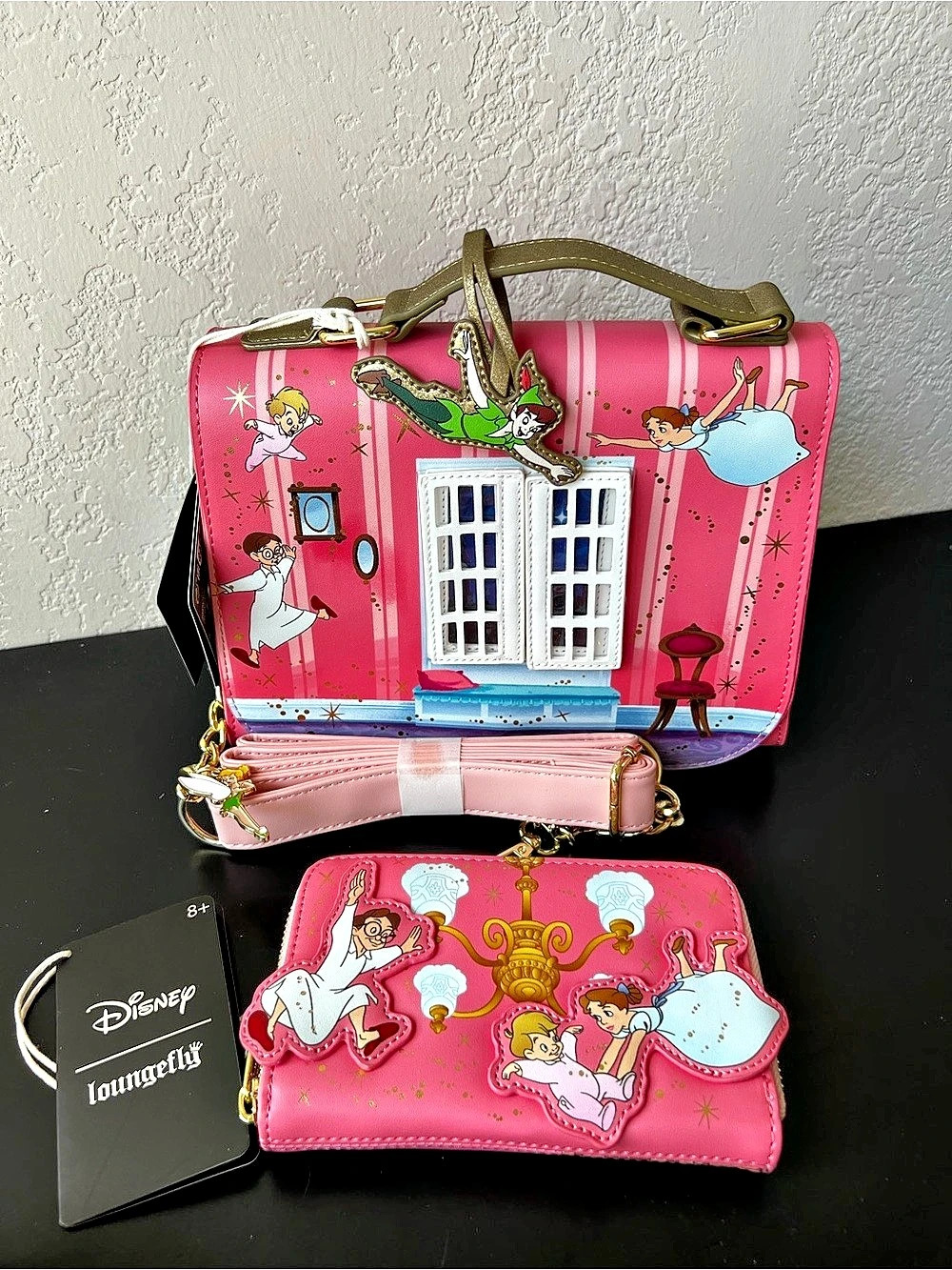 Loungefly Disney Peter Pan 70th Anniversary You Can Fly Crossbody Bag & Wallet